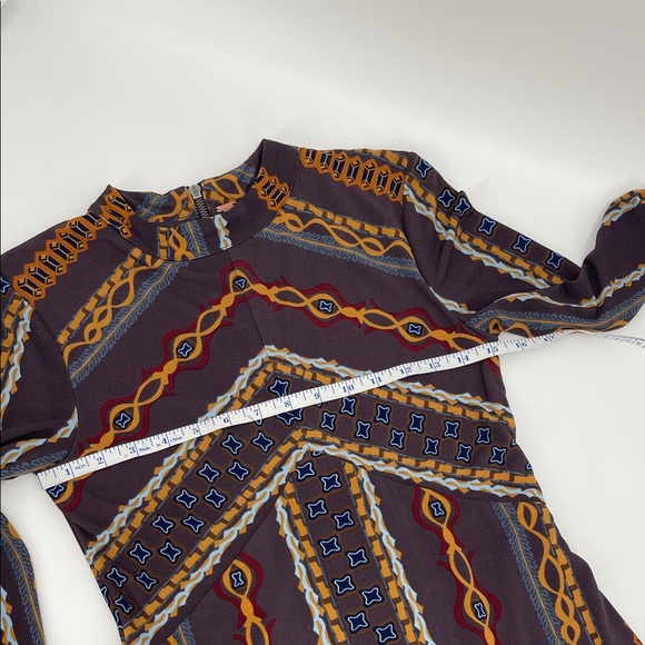 Free People Stella Retro Stretch Crepe Jersey Mini Dress XS Groovy Indie Hippie - Picture 7 of 12